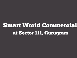 Smart World Commercial Sector 111 Gurugram - Brochure
