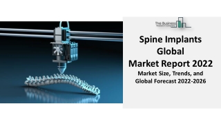 Spine Implants Market 2022 - 2031 : Industry, Outlook, Trends, Opportunities