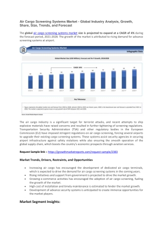 Air Cargo Screening Systems Market