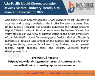 Asia-Pacific Liquid Chromatography Devices Market  Pdf -