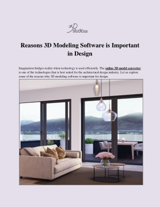 Reasons 3D Modeling Software is Important in Design
