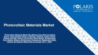 Photovoltaic (PV) Materials Market Size, Outlook - Industry Report, 2022-2030