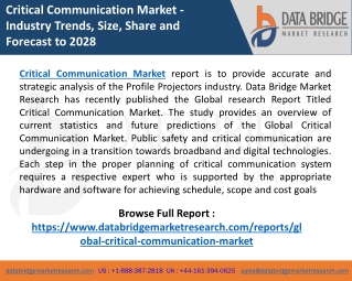 Global Critical Communication Market