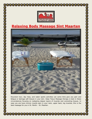 Relaxing Body Massage Sint Maarten