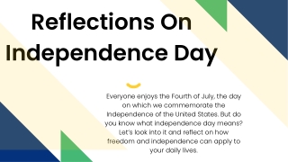 Reflections On Independence Day - Adriana Albritton