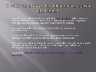 5 ways to always be updated as a java developer