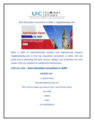 Best Education Consultant in Delhi
