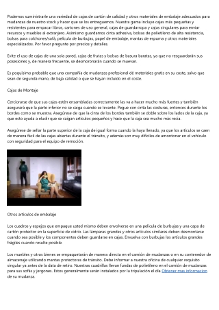Recomendaciones a fin de que tu mudanza sea un éxito total