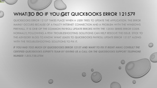 Easiest way to resolve QuickBooks error 12157 quickly