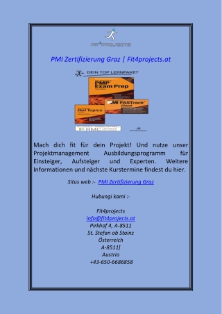 PMI Zertifizierung Graz  Fit4projects.at