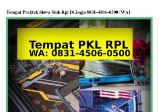Tempat Praktek Siswa Smk Rpl Di Jogja