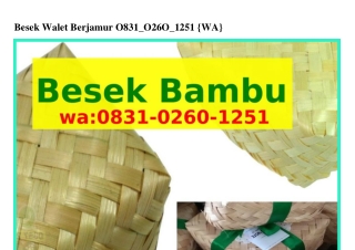 Besek Walet BerjamurBesek Walet Berjamur Ô8౩I_Ô2ᏮÔ_I25I{WA}