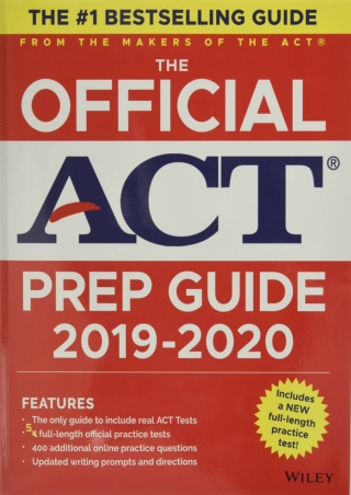 The Official ACT Prep Guide 2019 2020  Book  5 Practice Tests  Bonus Online