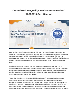 Committed To Quality XcelTec Renewed ISO 9001_2015 Certification (4)