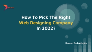 How To Pick The Right  Web Designing Company In 2022_