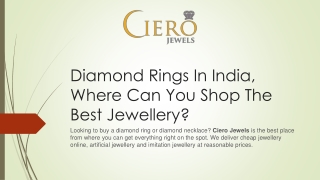 Diamond Rings In India, Where Can You Shop The Best Jewellery