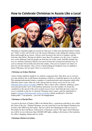 How to Celebrate Christmas in Aussie Like a Local