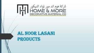 Al Noor Lasani Products
