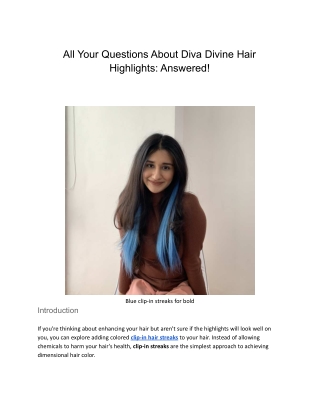 Did you try the clip-in streaks in India