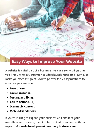 Easy Ways to Improve Your Website