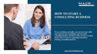 How to Start a Consulting Business