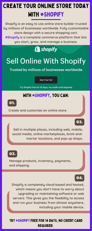 Create Your Online Store Today with #Shopify