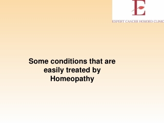 Some conditions that are easily treated by Homeopathy