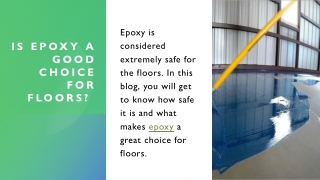 Is Epoxy a Good Choice for Floors