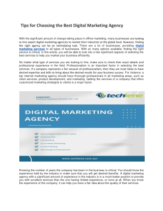 Tips for Choosing the Best Digital Marketing Agency