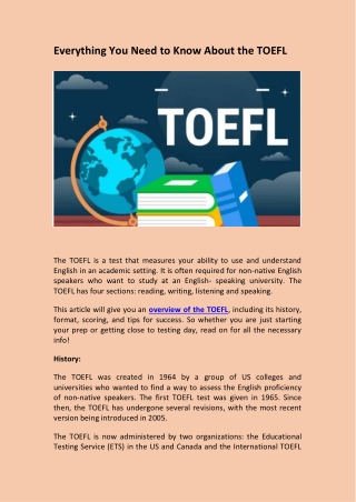 Everything You Need to Know About the TOEFL
