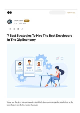 7 Best Strategies To Hire The Best Developers In The Gig Economy