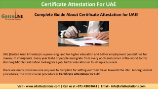 Complete Guide About Certificate Attestation for UAE!