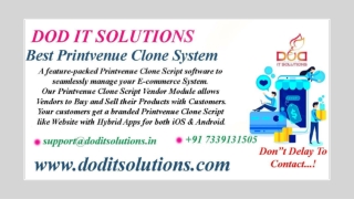 Best Online Printvenue Clone System - DOD IT Solutions