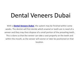 Best Dental Veneers Dubai