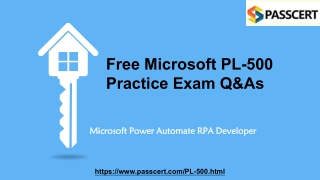 Microsoft Power Automate RPA Developer PL-500 Dumps