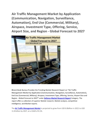 Air Traffic Management Market - Global Forecast to 2027