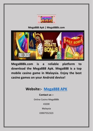 Mega888 Apk | Mega888k.com