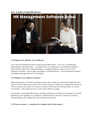HR Management Software Dubai