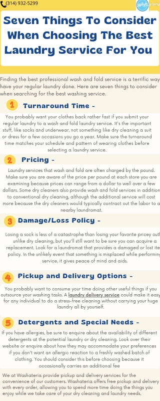 Seven Things To Consider When Choosing The Best Laundry Service For You