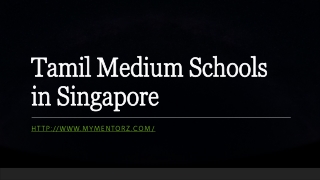 Tamil Medium Schools in Singapore