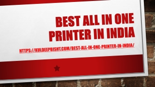 BEST ALL IN ONE PRINTER IN INDIA