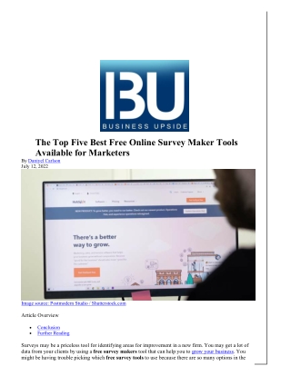 The Top Five Best Free Online Survey Maker Tools Available for Marketers