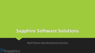 Meal Planner App Development Services | Sapphire