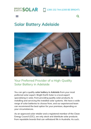 Solar Battery Adelaide