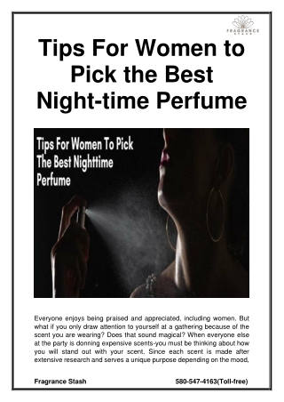 Tips For Women to Pick the Best Nighttime Perfume
