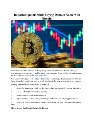 Important points while buying Domain Name with Bitcoin