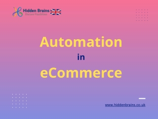 Benefits of Automation in ecommerce