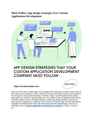 Must-Follow App design strategies For Custom Application Development