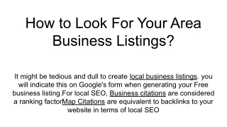 How to Look For Your Area Business Listings_