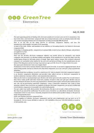 Why obsolescence management of electronic component is necessary nowadays